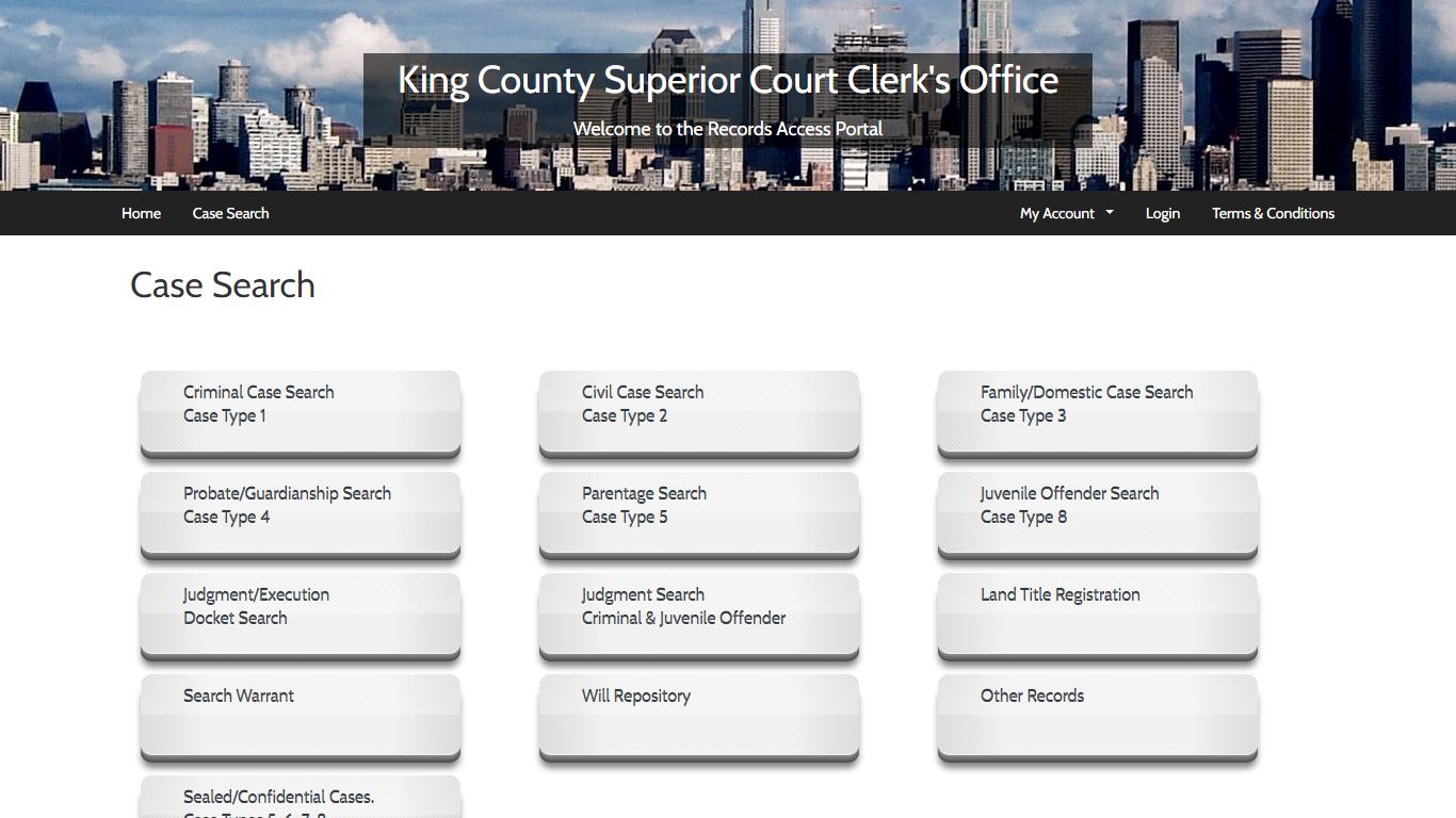 Case Search | KC-Script Portal - King County, Washington